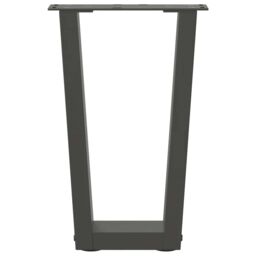 Berkfield Home Dining Table Legs V-Shape 2 pcs Anthracite 38x(42-43.3) cm Steel in Black - thumbnail 5