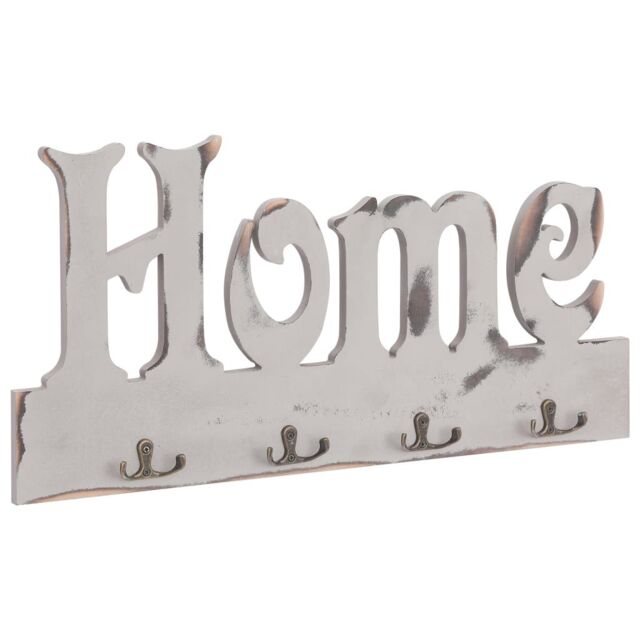 Berkfield Home Wall Mounted Coat Rack HOME 50x23 cm in White - image 1