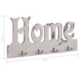 Berkfield Home Wall Mounted Coat Rack HOME 50x23 cm in White - thumbnail 6