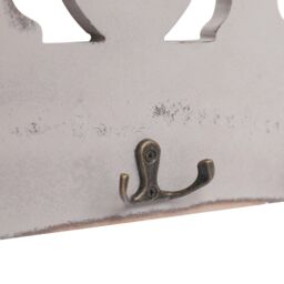 Berkfield Home Wall Mounted Coat Rack HOME 50x23 cm in White - thumbnail 5