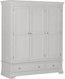 Seconique Bordeaux 3 Door Wardrobe (Part Assembled) in Light Grey - thumbnail 2