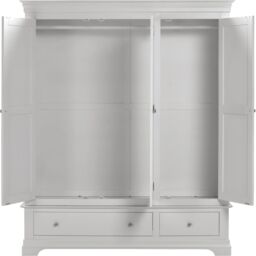 Seconique Bordeaux 3 Door Wardrobe (Part Assembled) in Light Grey - thumbnail 6