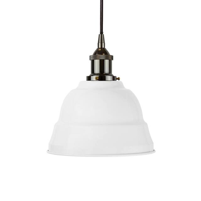 SE Home White Lincoln Pendant Light - Black Nickel - Black Round - image 1