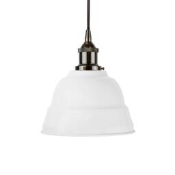 SE Home White Lincoln Pendant Light - Black Nickel - Black Round - thumbnail 1