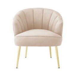 GFW Pettine Velvet Accent Chair in Natural - thumbnail 2