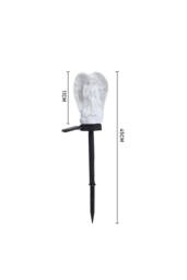 Living and Home Solar Resin Praying Angel LED Garden Stake Light in White - thumbnail 2