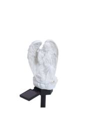 Living and Home Solar Resin Praying Angel LED Garden Stake Light in White - thumbnail 4