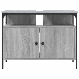 Berkfield Home Bathroom Sink Cabinet Grey Sonoma 80x30x60 cm Engineered Wood - Size: 80 x 30 x 60 cm - thumbnail 5