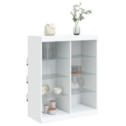 Berkfield Home Sideboard with LED Lights White 81x37x100 cm - Size: 81 x 37 x 100 cm - thumbnail 5