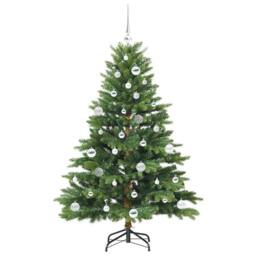 Berkfield Home Artificial Christmas Tree with 150 LEDs Green 150 cm PE & PVC - thumbnail 4