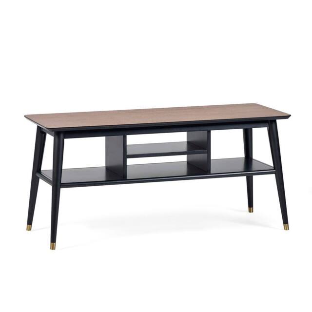 Cheshire Premium Dunbar Media Unit in Walnut & Black - image 1
