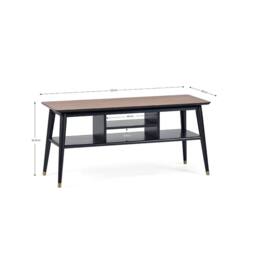 Cheshire Premium Dunbar Media Unit in Walnut & Black - thumbnail 3