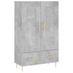 Berkfield Home Highboard Concrete Grey 69.5x31x115 cm Engineered Wood - thumbnail 1