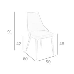 Angel Cerda Dining Chair, Light Beige Fabric, Walnut Legs - thumbnail 7