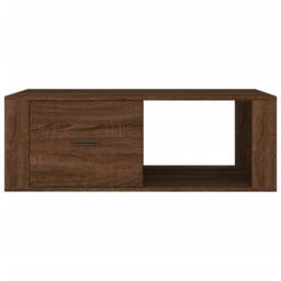 Berkfield Home Decorative Coffee Table Brown Oak 100x50.5x35 cm Engineered Wood - thumbnail 6