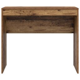 Berkfield Home Writing Desk Old wood Engineered wood 90 x 40 x 76 cm Durable in Brown - thumbnail 4