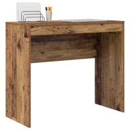 Berkfield Home Writing Desk Old wood Engineered wood 90 x 40 x 76 cm Durable in Brown - thumbnail 3