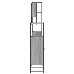 Berkfield Home 4 Piece Bathroom Furniture Set Grey Sonoma Engineered Wood - thumbnail 7