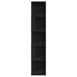 Berkfield Home Corner Cabinet in Black Oak ‚Äì 33x33x164.5 cm Made of Engineered Wood - thumbnail 5
