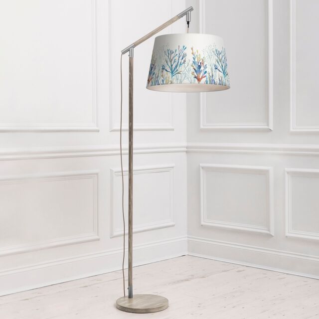 Voyage Maison Quintus Floor Lamp With Coral Quintus Lampshade in Grey - image 1