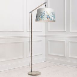 Voyage Maison Quintus Floor Lamp With Coral Quintus Lampshade in Grey - thumbnail 1