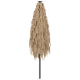 Berkfield Home Garden Parasol with LEDs & Steel Pole Brown 248x248x248 cm - Size: 248 x 248 x 248 cm - thumbnail 7