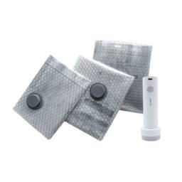 FLAVORA 12x Vacuum Storage Bags Set With Electric Air Pump in Silver - Size: 500mm - thumbnail 1