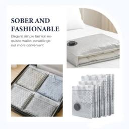 FLAVORA 12x Vacuum Storage Bags Set With Electric Air Pump in Silver - Size: 500mm - thumbnail 5