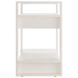 Berkfield Home Book Cabinet/Room Divider White 60x35x57 cm Solid Wood Pine - Size: 60 x 35 x 57 cm - thumbnail 4