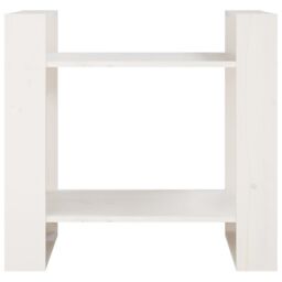Berkfield Home Book Cabinet/Room Divider White 60x35x57 cm Solid Wood Pine - Size: 60 x 35 x 57 cm - thumbnail 3