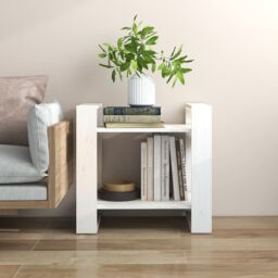 Berkfield Home Book Cabinet/Room Divider White 60x35x57 cm Solid Wood Pine - Size: 60 x 35 x 57 cm - thumbnail 1