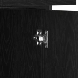 Berkfield Home Sideboard Black Oak 70x30x80 cm Engineered Wood & Steel - Size: 70 x 30 x 80 cm - thumbnail 9
