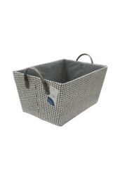 JVL Silva Rectangular Fabric Storage Box with Handles Grey - thumbnail 5