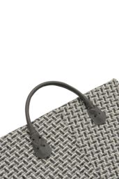 JVL Silva Rectangular Fabric Storage Box with Handles Grey - thumbnail 3