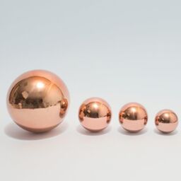 Primrose Copper Effect Stainless Steel Gazing Globe Sphere Garden Ornament 10cm - thumbnail 2