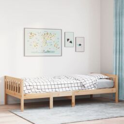 Berkfield Home Children's Bed without Mattress 75x190 cm Solid Wood Pine in Brown - thumbnail 1