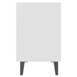 Berkfield Home Sturdy Bed Cabinet with Metal Legs White 40x30x50 cm - Size: 40 x 30 x 50 cm - thumbnail 5