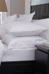 Martex Sestina 100% Cotton Percale Oxford Pillowcase - 69 x 69cm in White - Size: Single - thumbnail 1