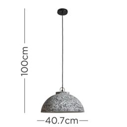 ValueLights Burrel Grey Ceiling Light Pendant - thumbnail 4