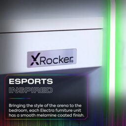 "X Rocker Electra TV Unit for up to 42"" TV's, Shelves & LED Lights in White" - thumbnail 6
