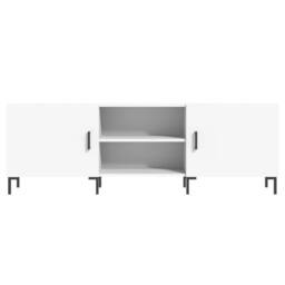 Berkfield Home TV Cabinet White 150x30x50 cm Engineered Wood - Size: 150 x 30 x 50 cm - thumbnail 5