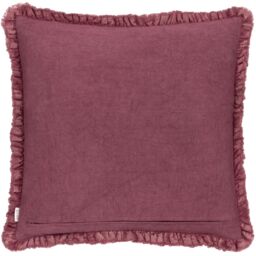 Yard Bertie 100% Cotton Velvet Cushion in Dark Red - Size: 45 cm x 45 cm - thumbnail 2