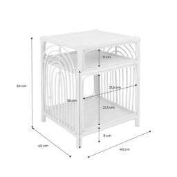 sweeek Rattan Nightstand 1 Shelf 1 Compartment (set Of 2) in Light Brown - thumbnail 5