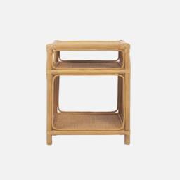 sweeek Rattan Nightstand 1 Shelf 1 Compartment (set Of 2) in Light Brown - thumbnail 4