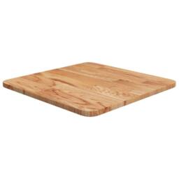 Berkfield Home Square Table Top Light Brown 40x40x1.5cm Treated Solid Wood Oak - Size: 40x40x1.5 cm - thumbnail 2