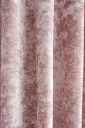 Catherine Lansfield 'Crushed Velvet' Lined Eyelet Curtains in Pink - Size: 168 cm width x 229 cm drop - thumbnail 3