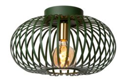 Lucide 'MANUELA' Stylish Dimmable Indoor LED Flush Ceiling Light 1xE27 in Green - thumbnail 1