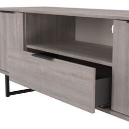 Ready Assembled 2 U Fuji 2 Door 1 Drawer Wide TV Unit (Ready Assembled) in Light Grey - thumbnail 7