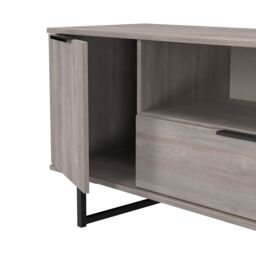 Ready Assembled 2 U Fuji 2 Door 1 Drawer Wide TV Unit (Ready Assembled) in Light Grey - thumbnail 6