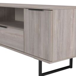 Ready Assembled 2 U Fuji 2 Door 1 Drawer Wide TV Unit (Ready Assembled) in Light Grey - thumbnail 5